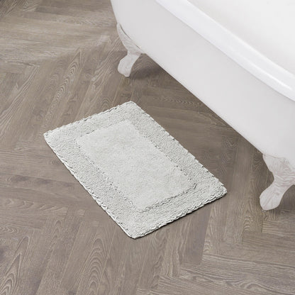 Laura Ashley Ruffle Border 100% Cotton Bath Rug, Sage Green, 17"x 24"
