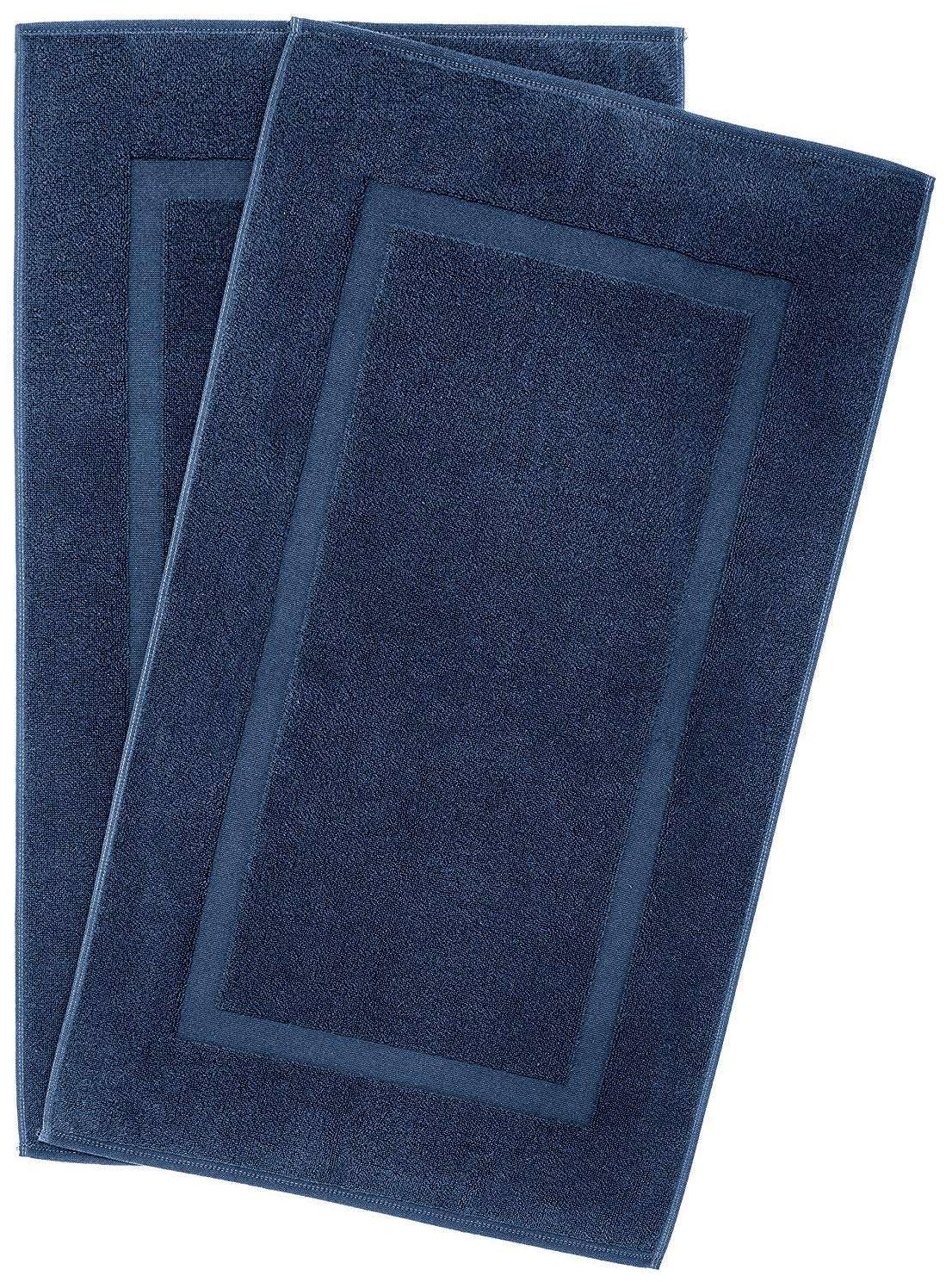 KAHAF COLLECTION Bath Mat Floor Towel Set - Absorbent Cotton Hotel Spa Shower/Bathtub Mats [Not a Bathroom Rug] 22"x34" Pack of 2