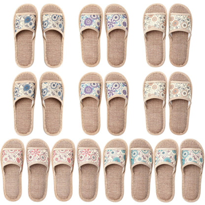 Tessco for you 10 Pairs Open Toe Guest Slippers Washable