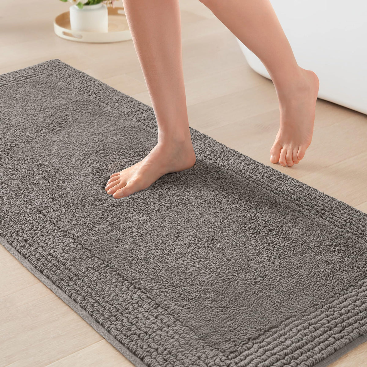 Madison Park Splendor Reversible 100% Cotton Bath Rug, 20 x 30, White