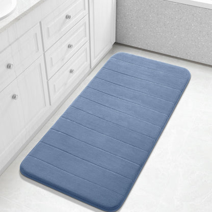 Yimobra Memory Foam Bath Mat, Super Soft Absorbent Bathroom Rug Non Slip, Quick Dry, Machine Washable Floor Carpet for Tub Shower, Home Decor Accessories, 24x17, Cream