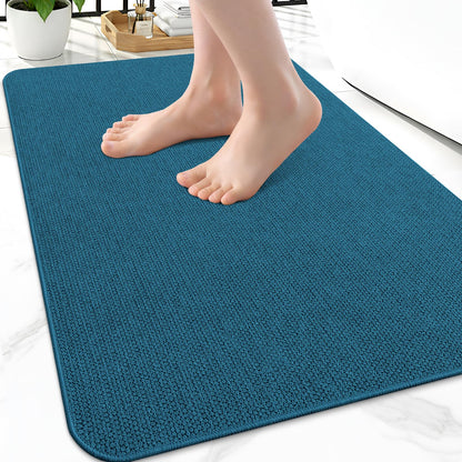Smiry Ultra Thin Bath Mat 30X20, Non Slip Rubber Washable Bathroom Rugs