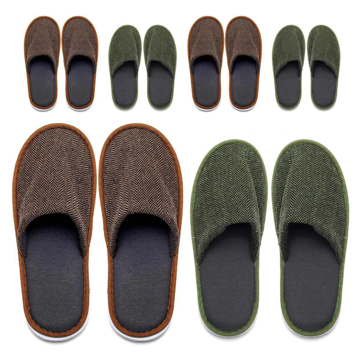 OSTADARRA 6-10 Pairs Spa Slippers, Non Slip Disposable Slippers For Guest