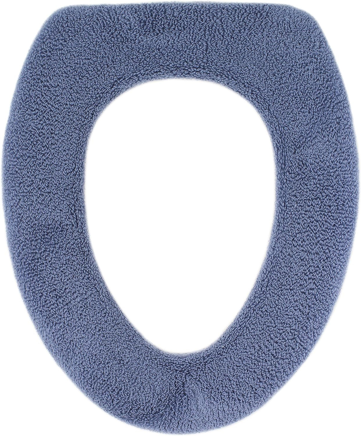Soft Toilet Seat Cover - Plush, Thick Fabric Toilet Seat Warmer for Round & Elongated 14x18" Toilet Seats - Reusable, Machine-Washable, Easy-Install - Gift-Ready Packaging - Infinity Blue