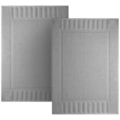 White Classic Luxury Aqua Bath Mats 22x34, 2 Pack, [Not a Bathroom Rug]