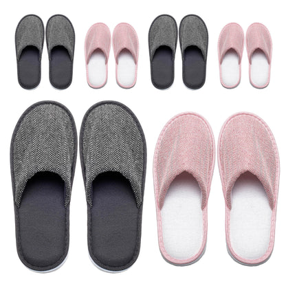 OSTADARRA 6-10 Pairs Spa Slippers, Non Slip Disposable Slippers For Guest