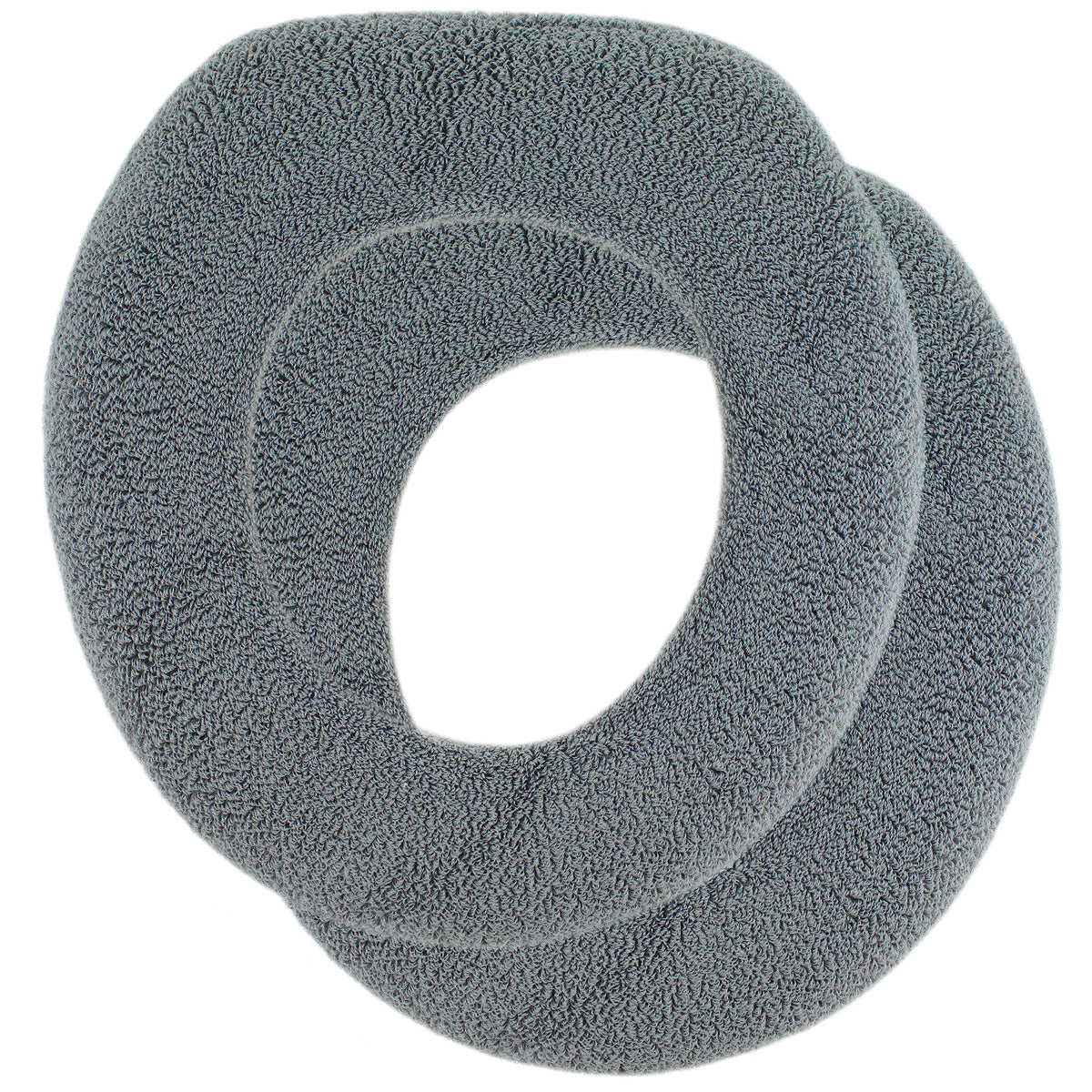 Soft Toilet Seat Cover - Plush, Thick Fabric Toilet Seat Warmer for Round & Elongated 14x18" Toilet Seats - Reusable, Machine-Washable, Easy-Install - Gift-Ready Packaging - Infinity Blue
