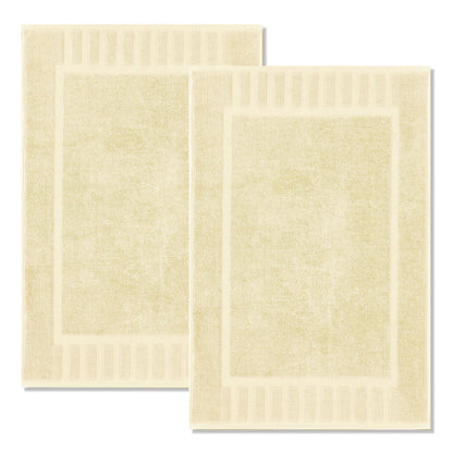 White Classic Luxury Aqua Bath Mats 22x34, 2 Pack, [Not a Bathroom Rug]