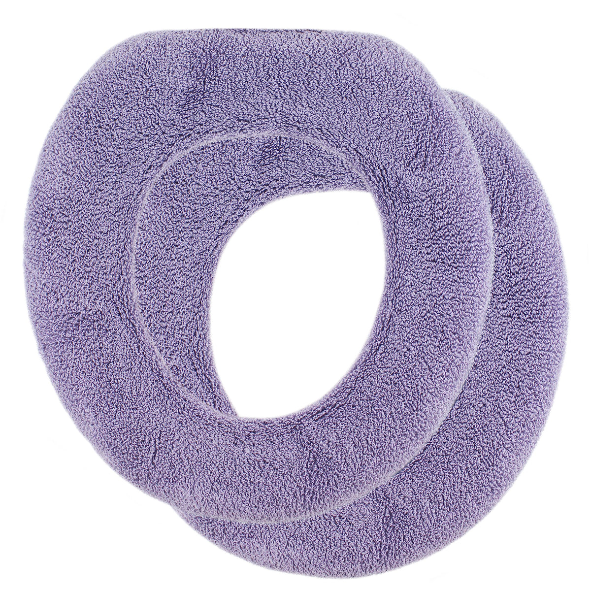 Soft Toilet Seat Cover - Plush, Thick Fabric Toilet Seat Warmer for Round & Elongated 14x18" Toilet Seats - Reusable, Machine-Washable, Easy-Install - Gift-Ready Packaging - Infinity Blue